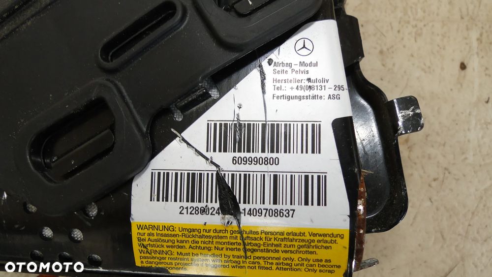 MERCEDES E-KLASA W212 PODUSZKA FOTELA PRAWA PRZÓD EUROPA - 4