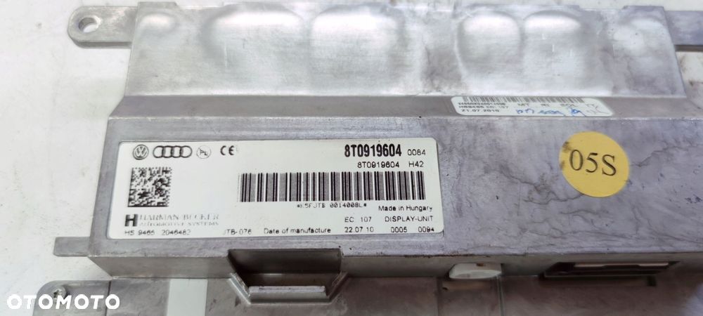 WYŚWIETLACZ LCD MMI A4 B8 A5 LIFT Q5 8T0919604 - 6