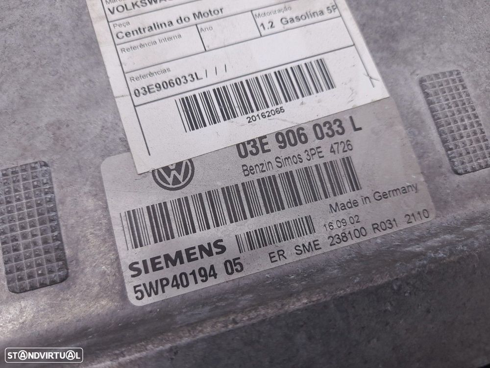 Centralina motor / ECU VOLKSWAGEN Polo (9N) - 3