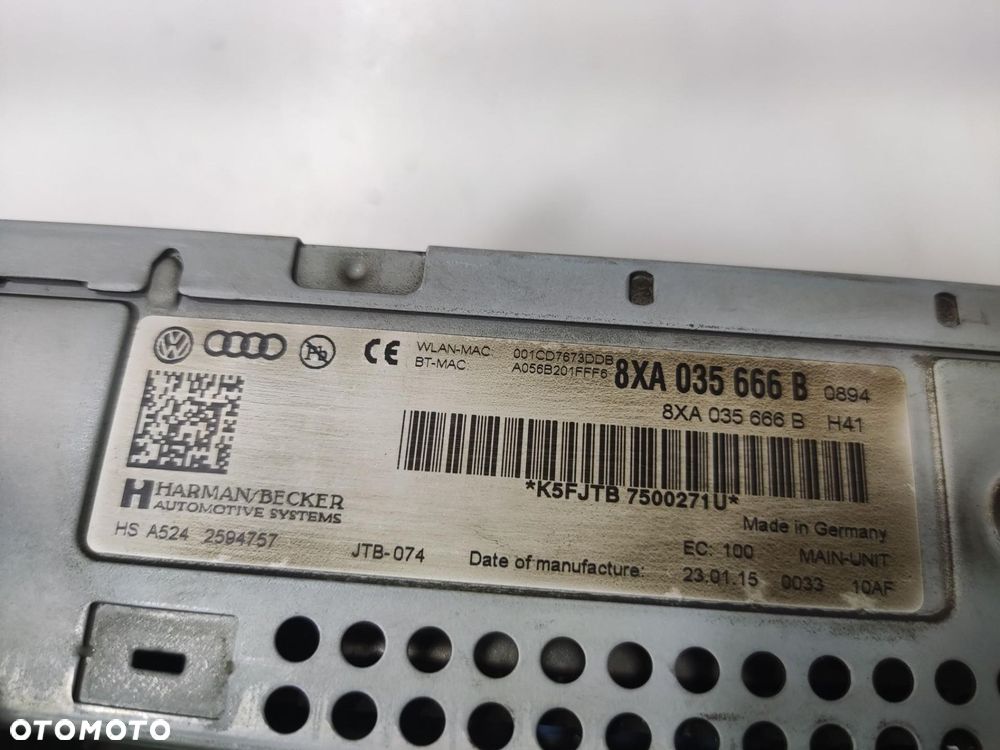 CZYTNIK NAWIGACJI MMI 3G AUDI A1 I 8X 2014-2018 LIFT 8XA035666B - 6