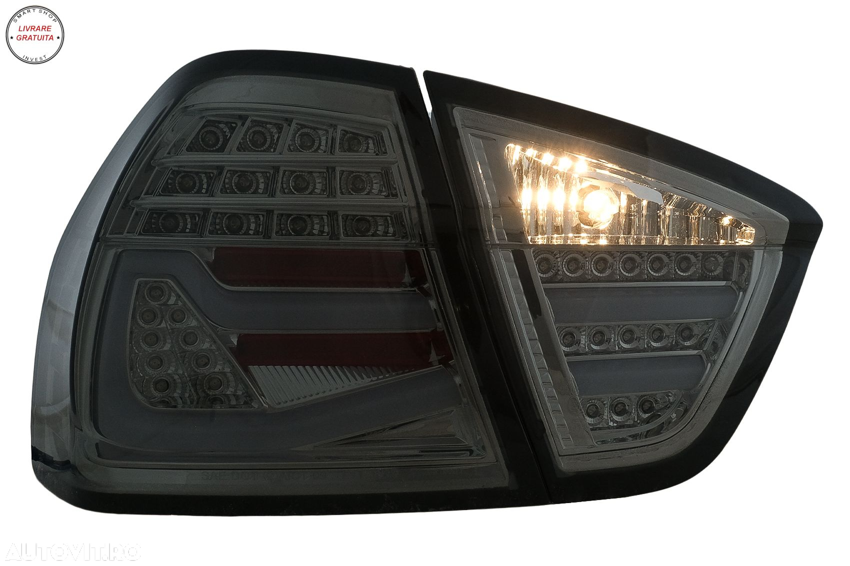 Stopuri LED BMW Seria 3 E90 Sedan (03.2005-08.2008) Fumuriu- livrare gratuita - 16