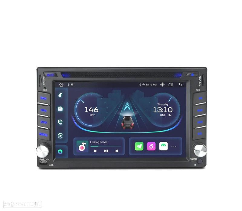 AUTO RADIO ANDROID 12 GPS DVD 2DIN HD TÁCTIL BLUETOOTH USB SD - 1