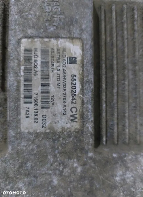 Sterownik silnika komputer Opel Astra H 1.3 DTH 55202542 CW PIN - 2