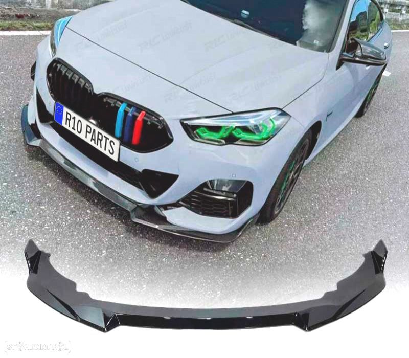 SPOILER LIP FRONTAL BMW F44 LOOK M PERFORMANCE PRETO BRILHANTE - 1