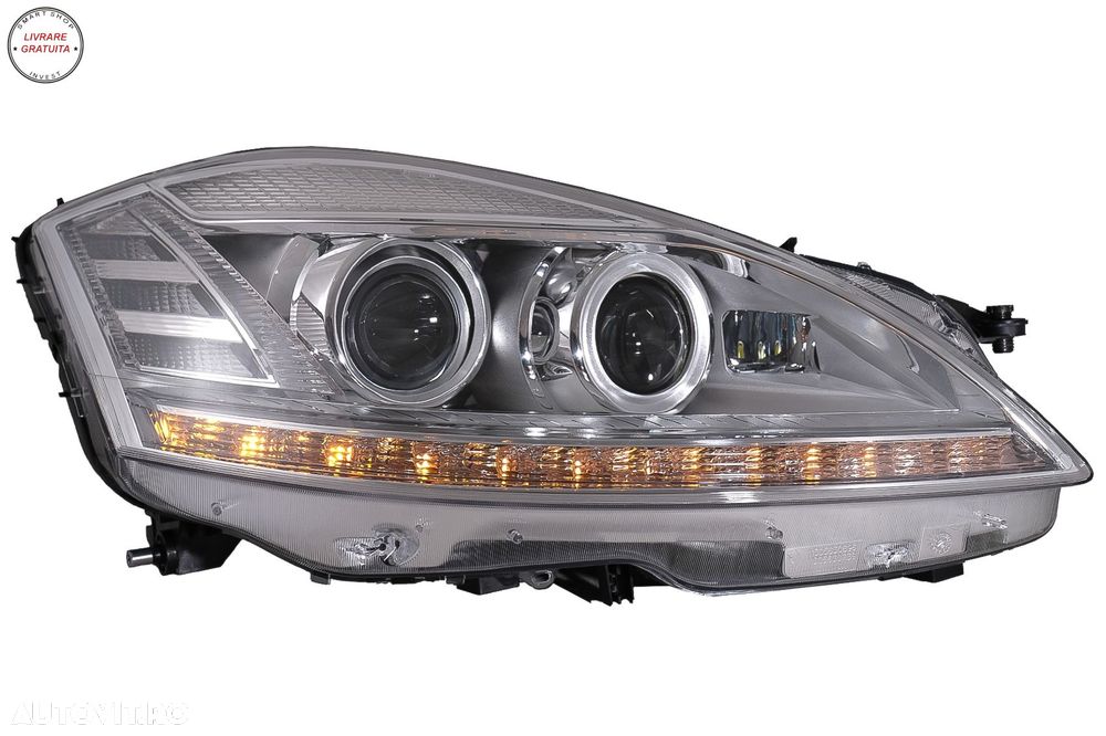 Faruri LED Mercedes Clasa S W221 (2005-2009) Facelift Look Semnalizare Dinamica Se- livrare gratuita - 5