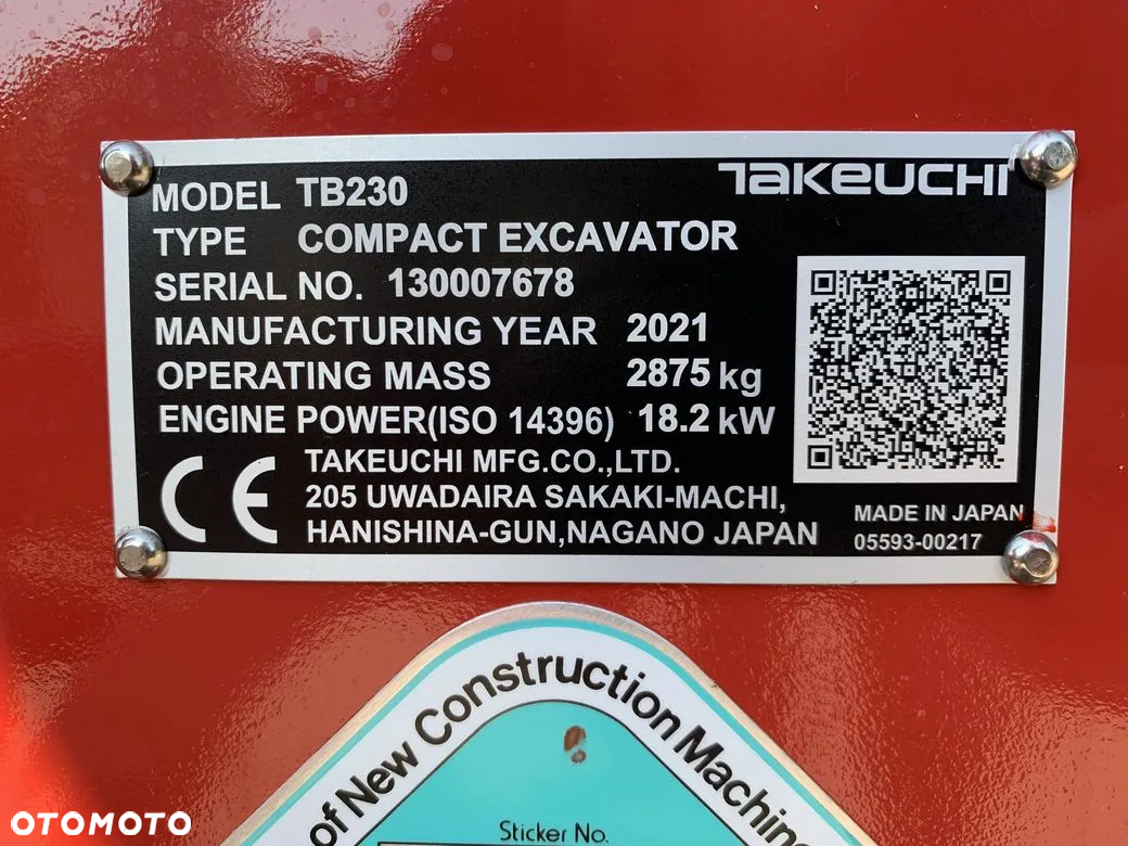 Takeuchi TB230 V3 - 4