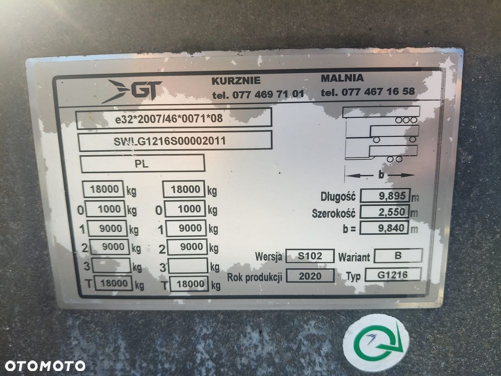 Gniotpol BDF / TANDEM W OCYNKU / OŚ PODNOSZONA / KILKA SZTUK / - 9