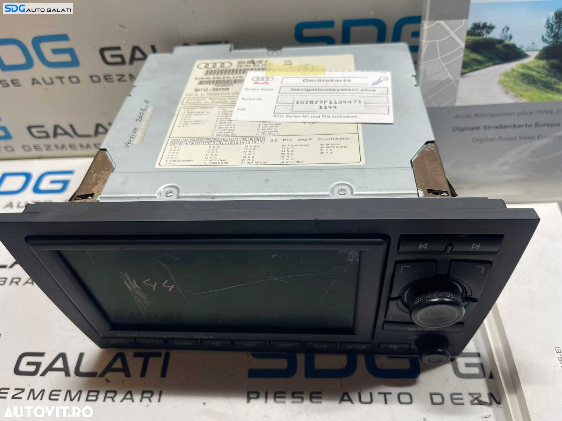 Navigatie Radio CD Player RNS E Navi Plus cu Harti DVD Audi A4 B7 2005 - 2008 Cod 8E0035192K [B3656] - 2