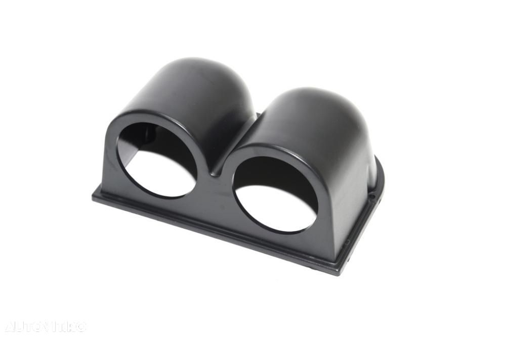 Suport pentru 2 ceasuri indicatoare de 52mm fixare bord - 1
