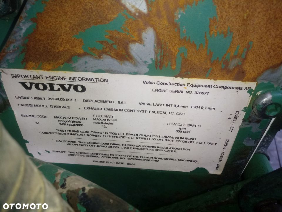 Silnik Volvo D10BLAE2 Volvo L150E D10 - 15