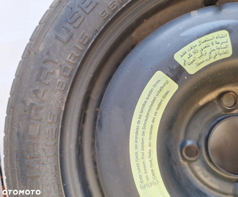 KOŁO DOJAZDOWE 4X108 /ET15-3,5Jx15H2- PEUGEOT ,CITROEN- 125/80R15 - 2