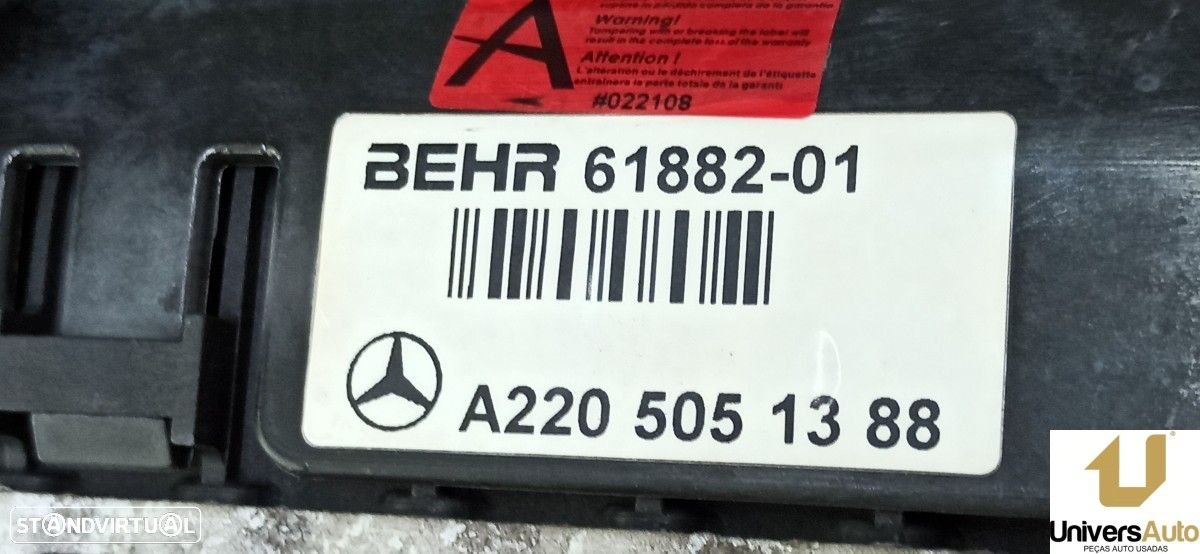 RADIADOR DE ÁGUA MERCEDES CLASE S (W220) BERLINA 400 CDI (220.028) - 5