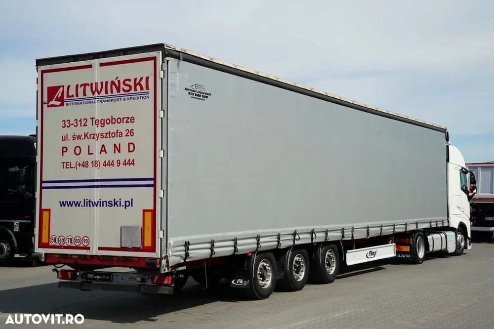 Volvo FH 460 / KIT / I-PARK COOL / MEGA / PLATFORMĂ JOSĂ / + FLIEGL / MEGA CORTINĂ / LOCĂ DIN OȚEL - 7 M / ACOPERIȘ RIDICAT / PLATFORMĂ JOSĂ - 5