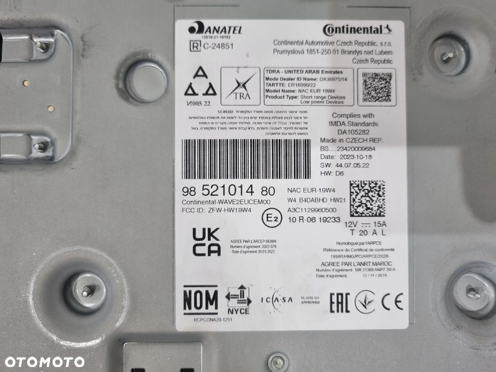 OPEL MOKKA B C4 III RADIO NAWIGACJA 9852101480 - 5