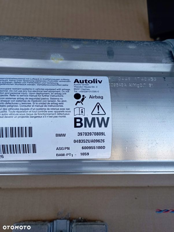 BMW E60 E61 KONSOLA AIRBAG DEMONTAŻ ORYGINAŁ PODUSZKI SENSOR PASY KOMPLET - 6