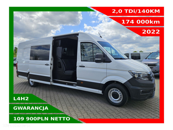 Volkswagen Crafter L4H2 *109900zł NETTO* Brygadówka 6 osób 2.0TDi/140KM