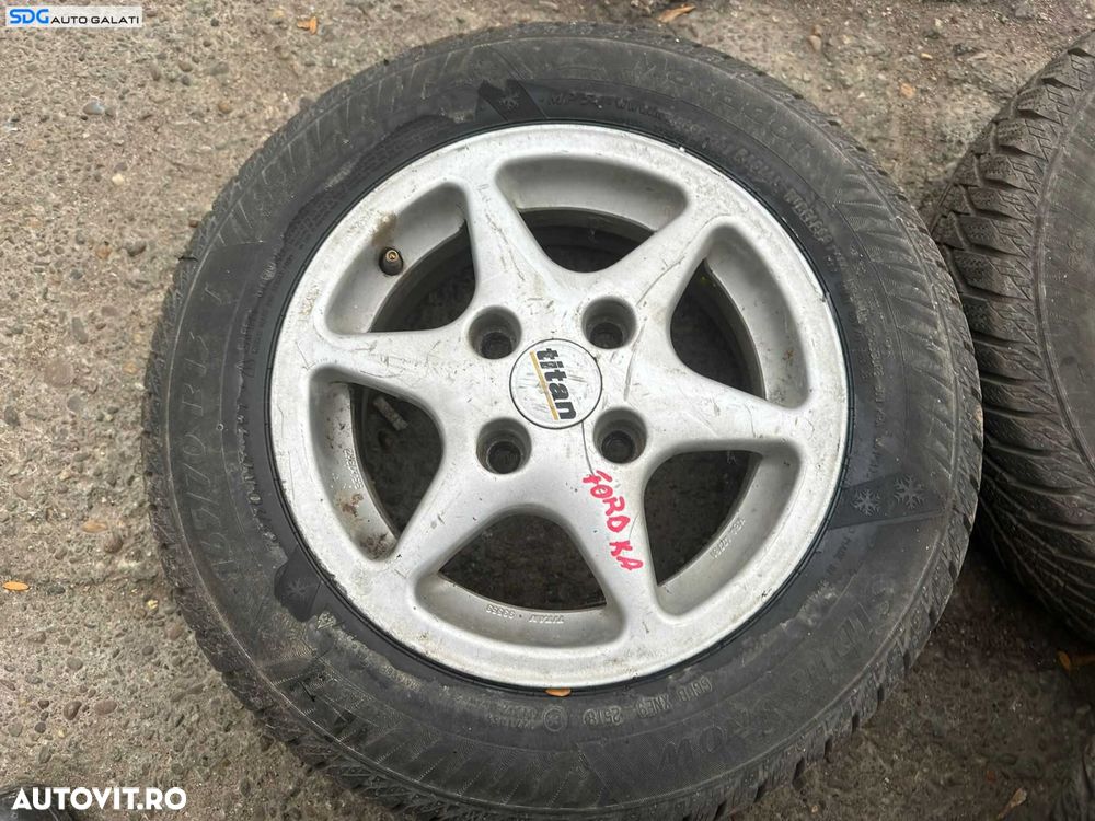 Set 4 Jante Roti Aliaj 165 70 R13 4x108 cu Cauciucuri Iarna Ford Ka 1996 - 2008 [X4129] - 4