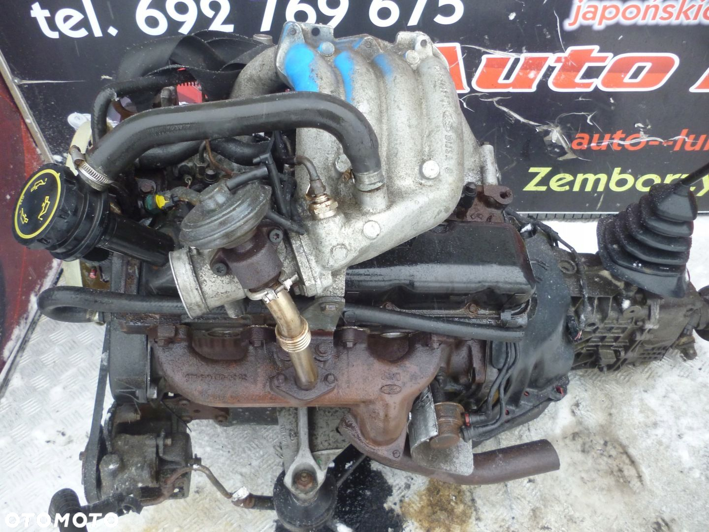 SILNIK KOMPLETNY ZE SKRZYNIĄ FORD TRANSIT 2.5D 95r. 164 TYS - 2