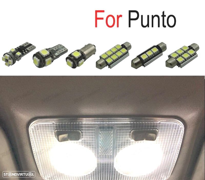 KIT COMPLETO LAMPADAS LED INTERIOR FIAT 188 199 00-17 - 1