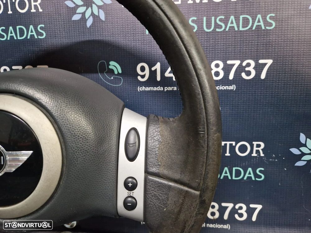Volante usado pele com airbag MINI ONE COOPER R50 R53 CRUISE CONTROL - 4