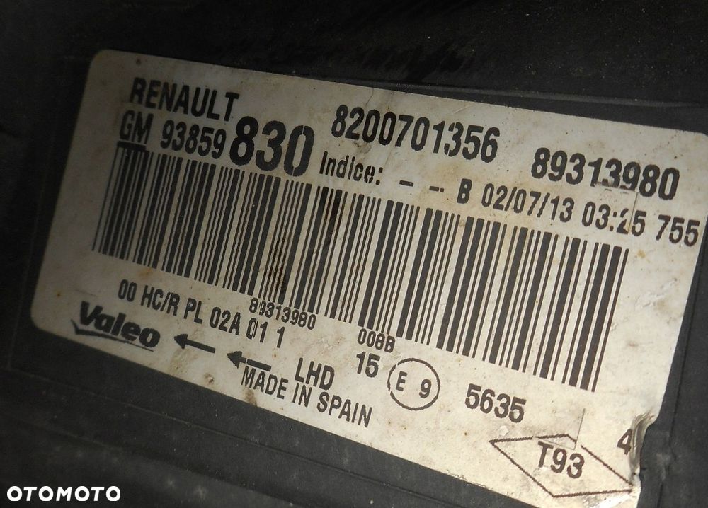renault traffic ii 07r lampa prawa przód - 14