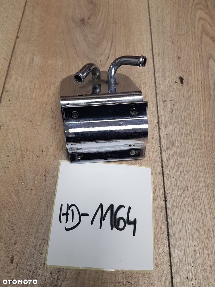 Chromowana podstawa filtra oleju Harley-Davidson adapter chłodnicy - 1