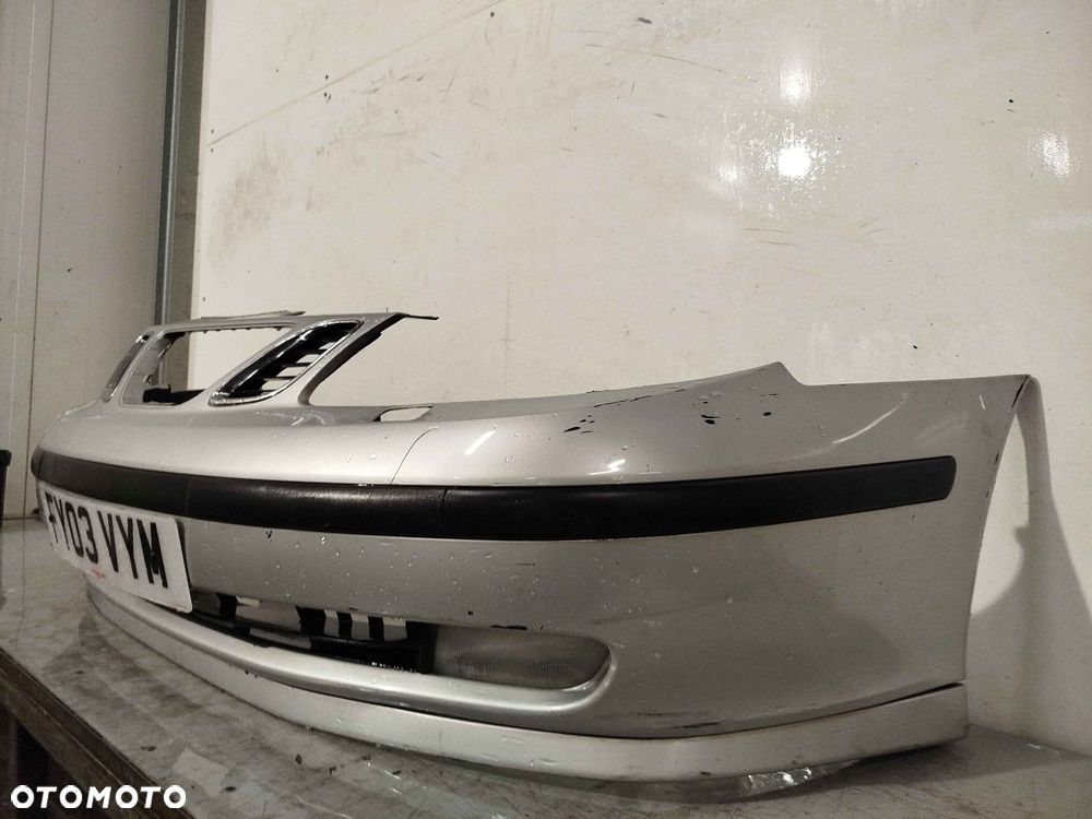 ^ ZDERZAK PRZÓD PRZEDNI SAAB 95 9-5 SREBRNY SPRYSKIWACZE LAMP XENON HALOGENY - 2