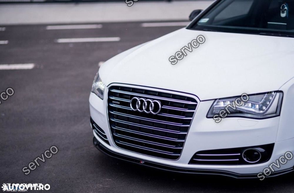 Prelungire splitter bara fata Audi A8 D4 2010-2013 v1 Maxton Design - 4