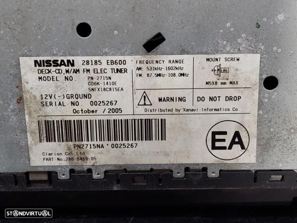 Leitor Cd's Nissan Np300 Navara (D40) - 3