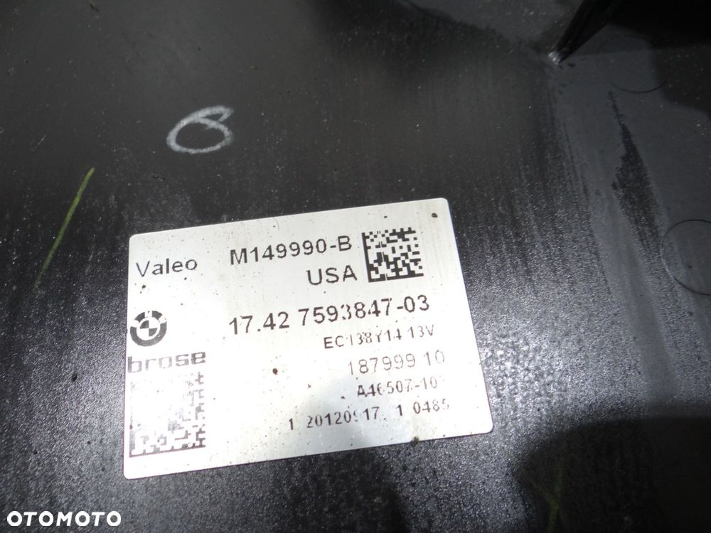 WENTYLATOR CHŁODNICY OSŁONA BMW X3 F25  N57 3.0D 7562595 - 5