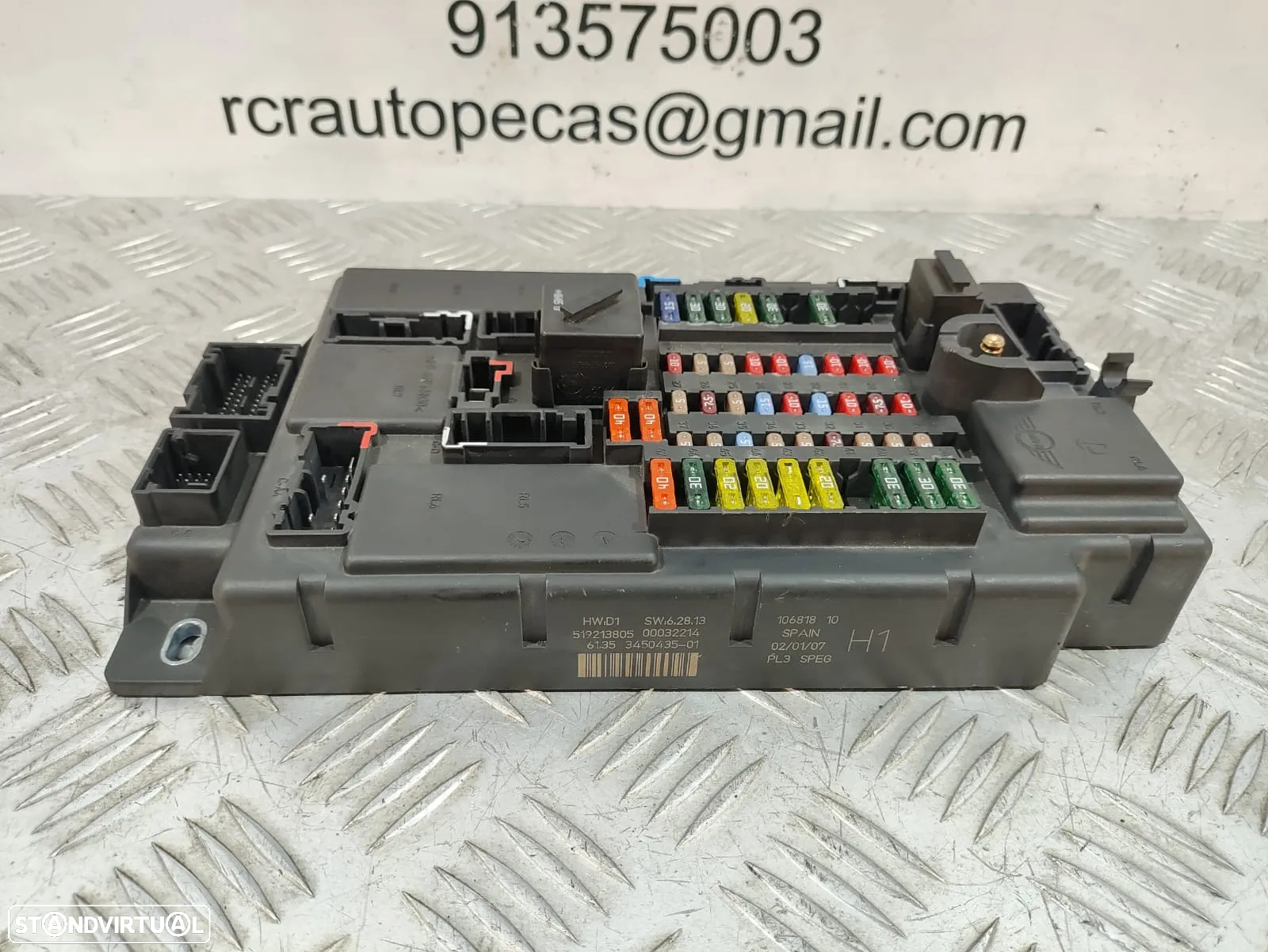 TAMPA CAIXA FUSÍVEIS RELÉS SAM BSI MINI COOPER R56 61353450435 3450435 - 2