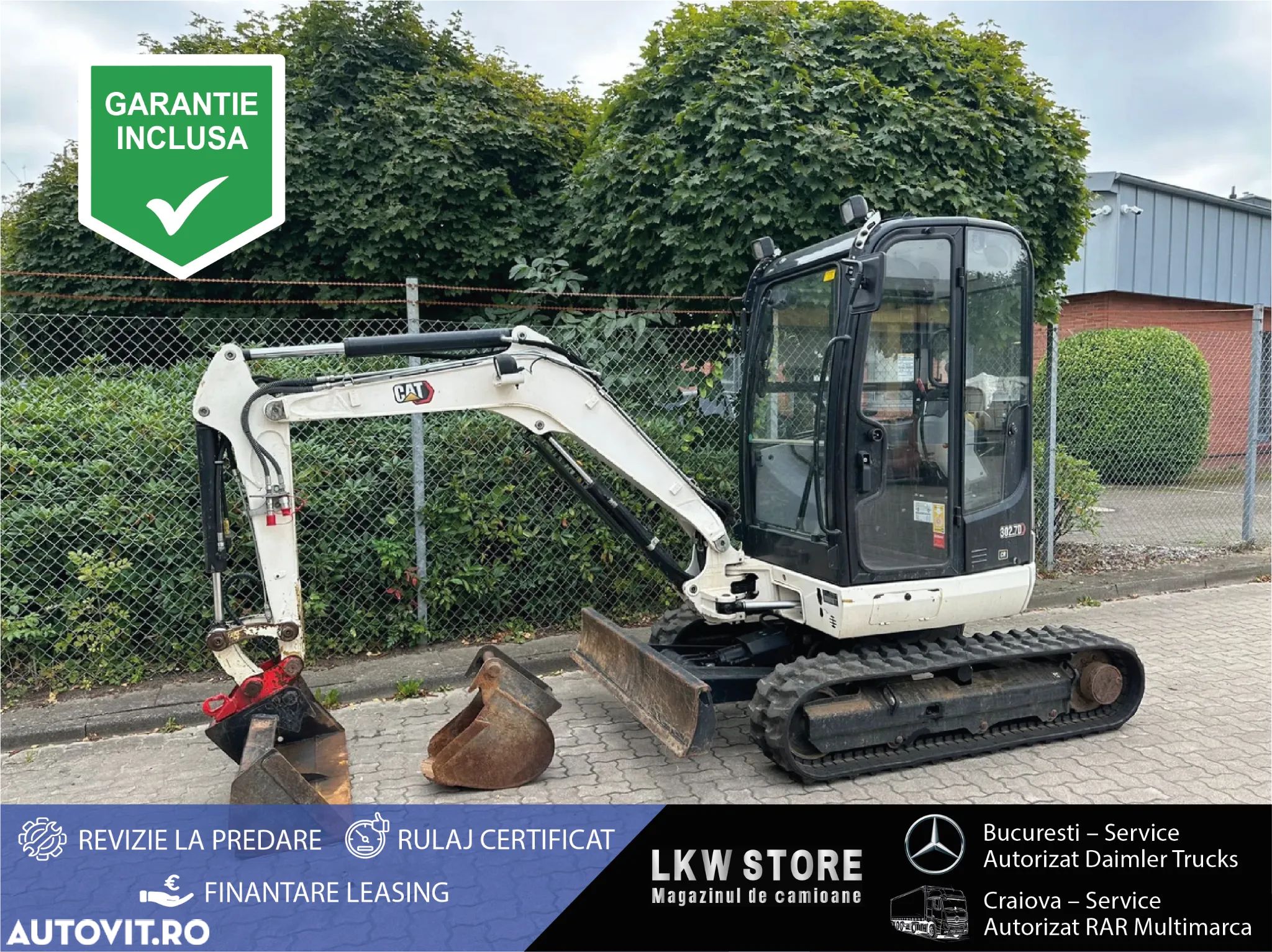 Caterpillar 302.7 DCR Miniexcavator, 2 Cupe, TOP !!! - 1