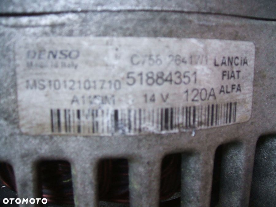 FIAT TIPO II 1.6 multijet ALTERNATOR DENSO 51884351 - 4