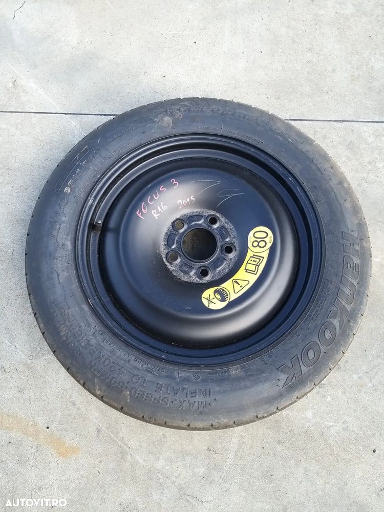 Roata rezerva r16 focus 3 facelift 2015 t125/90r16 98m - 1