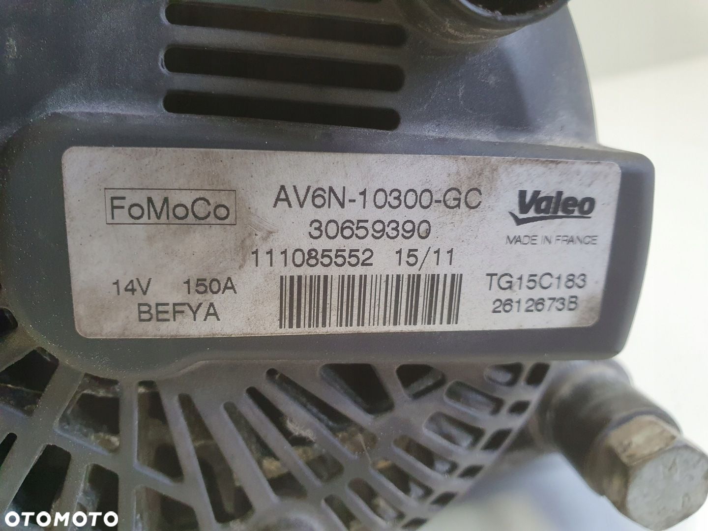 Ford Focus III MK3 1.6 TDCI ALTERNATOR AV6N-10300-GC 30659390 150A - 2
