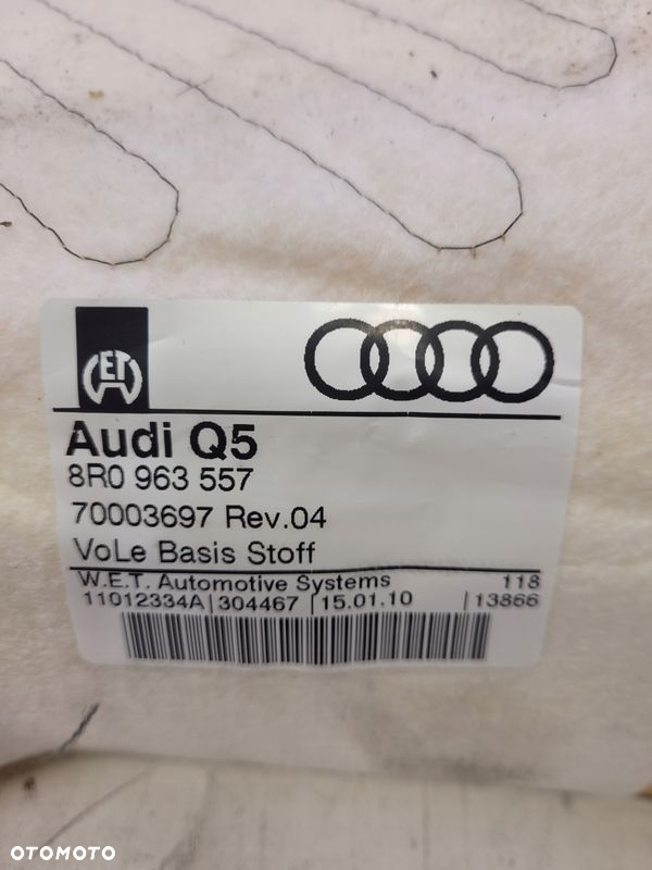 MATA GRZEWCZA FOTELA PRZÓD AUDI A3 8P 8P0963557C - 3