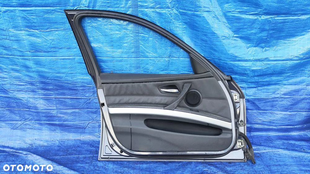 DRZWI LEWY PRZÓD PRZEDNIE KOMPLETNE SPARKLING GRAPHITE A22 ORYGINALNY LAKIER BMW E90 E91 - 8