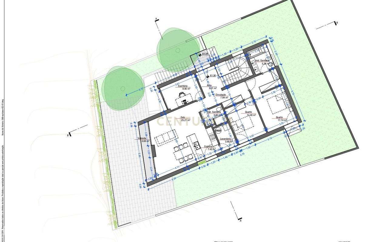 Terreno com casa antiga para reabilitação com projeto aprovado - Grande imagem: 4/5