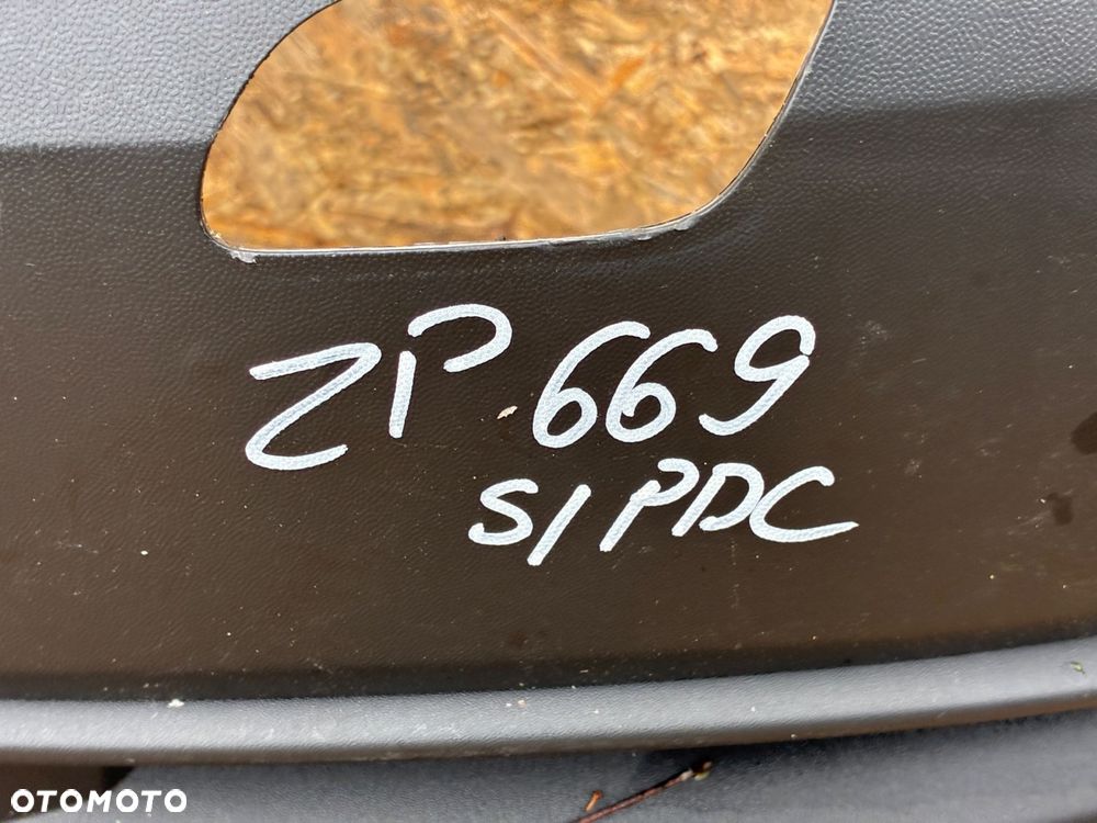 VW T6 Satinschwarz  SKORUPA ZDERZAK PRZÓD  PRZEDNI  PDC SPRYSK 7E0807221D - 2