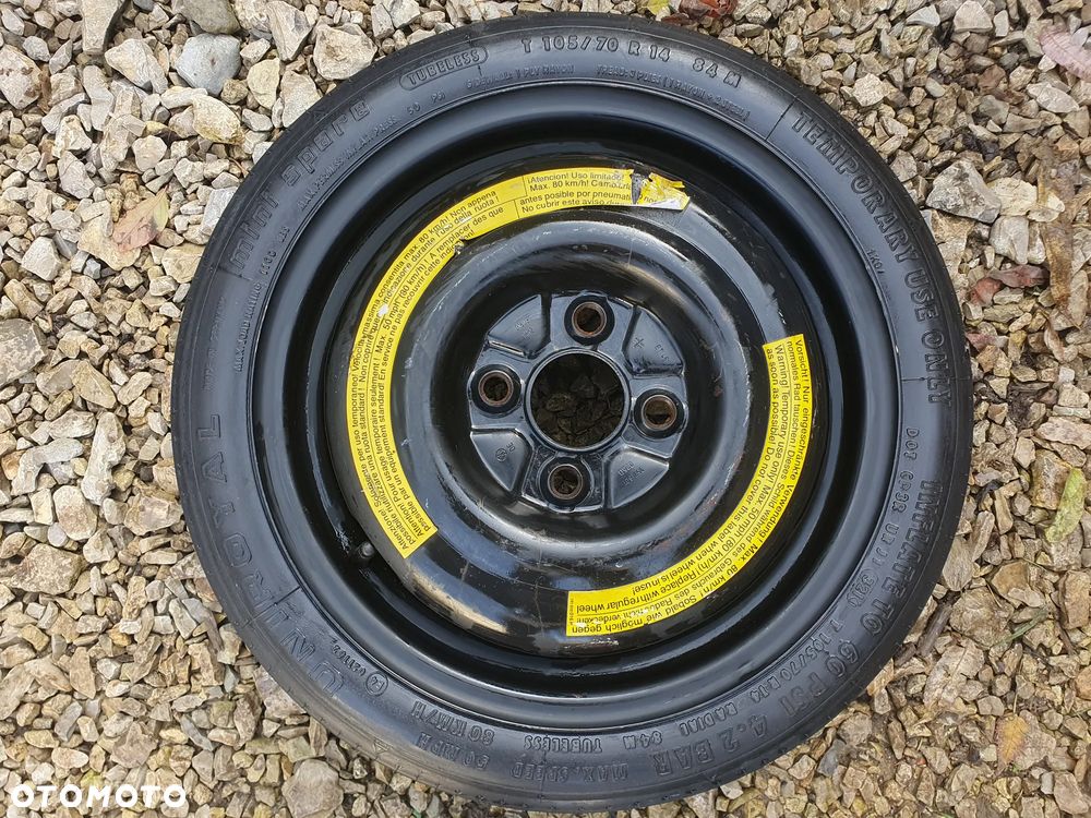DOJAZDÓWKA 4x100 3,5Jx14 105/70R14 VW AUDI SKODA SEAT 357601025D POSIADAM 3 SZT - 1