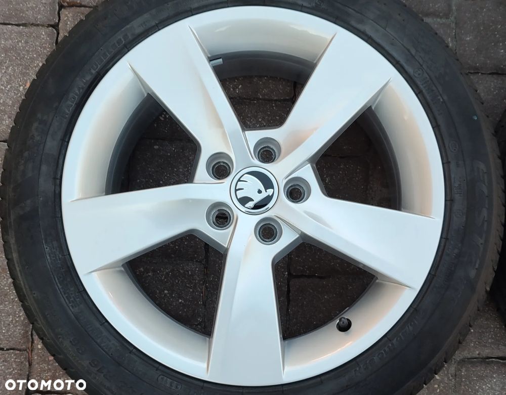 Koła Letnie Felgi Aluminiowe Oryg. Skoda Fabia III Skoda Rapid Vw Polo 16 Cali 5x100 Kumho 215/45/16 2019r 4szt. x 7,5mm Starogard Gdański Bdb !!! - 2