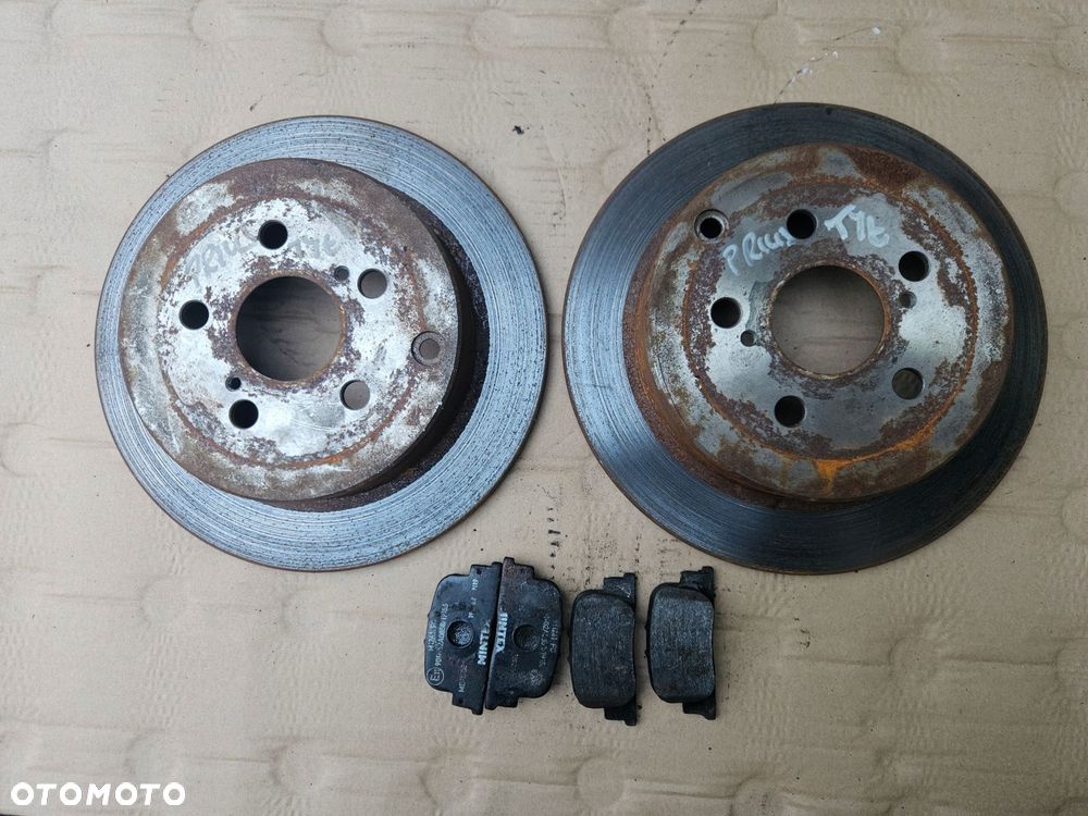 toyota prius ii 03-09 tarcze hamulcowe klocki tył - 1