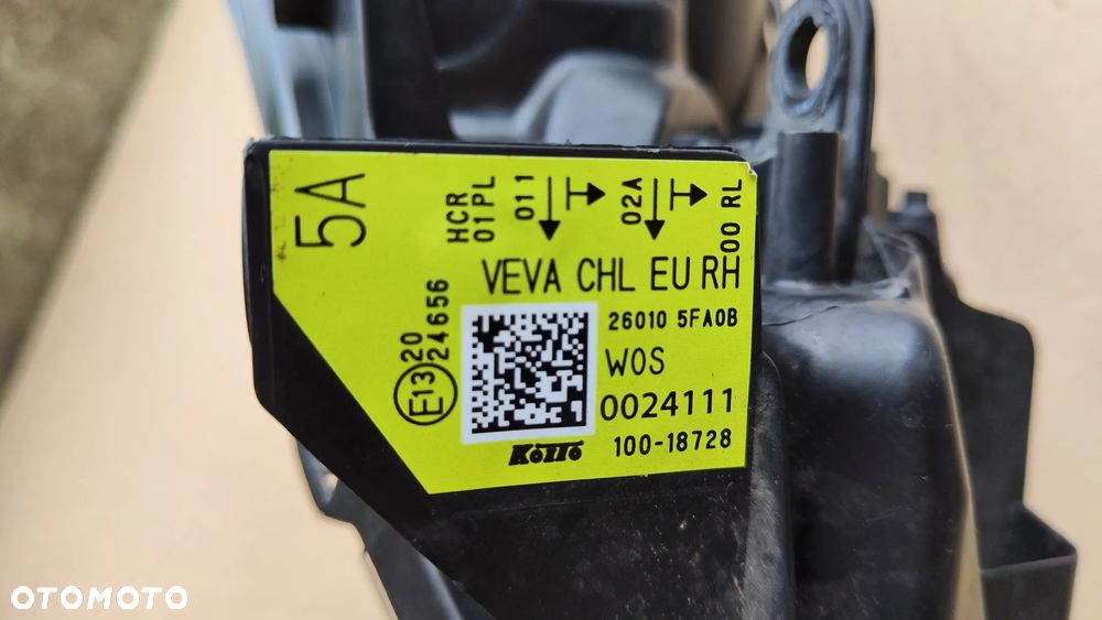 Nissan Micra K14 17- Lampa Prawa Zwykła z LED DRL  Czarny Środek Oryginał Europa - 7
