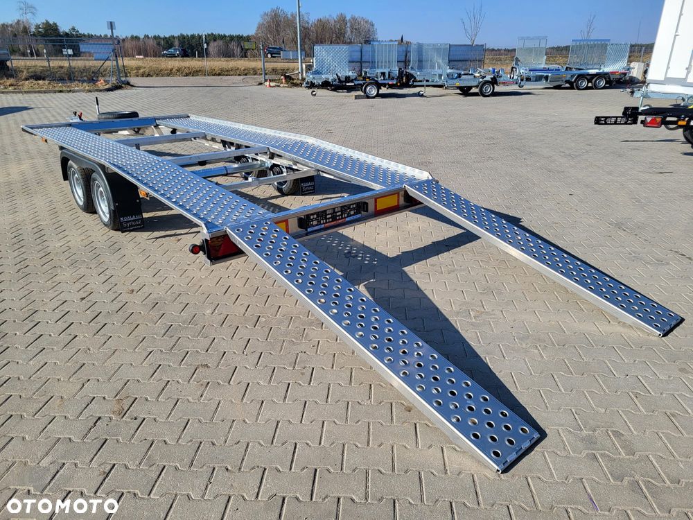 MAZZO Laweta 450x205cm DMC 2700kg raz łamana, MASA WŁASNA TYLKO 420kg, aluminiowa z najazdami i kołem zapasowym - 17