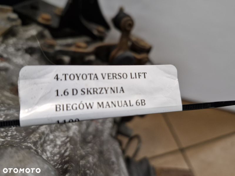 TOYOTA VERSO I 1 LIFT 1.6 D D4D SKRZYNIA BIEGÓW MANUAL 6B - 6