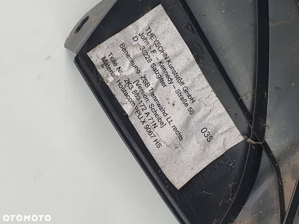 ŚCIANA GRODZIOWA PRZEGRODA VW CADDY III 2K3863172A EUROPA - 3