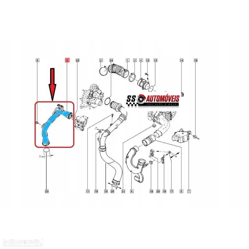 Tubo Intercooler Novo Renault Megane 3 III Scenic 1.6 Dci 144602899R - 3
