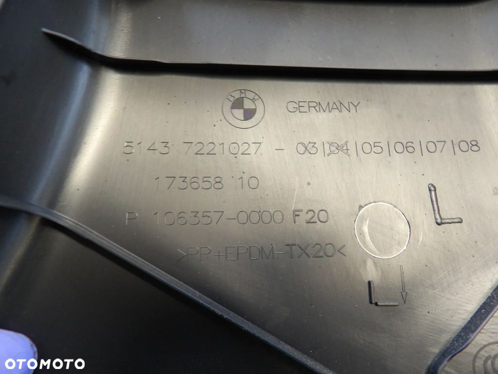BMW - F20 - OSŁONA , POSZYCIE SŁUPKA - PRAWE/LEWE - DOLNE - CENA ZA 1 SZT - 7221028  7221027 - 3