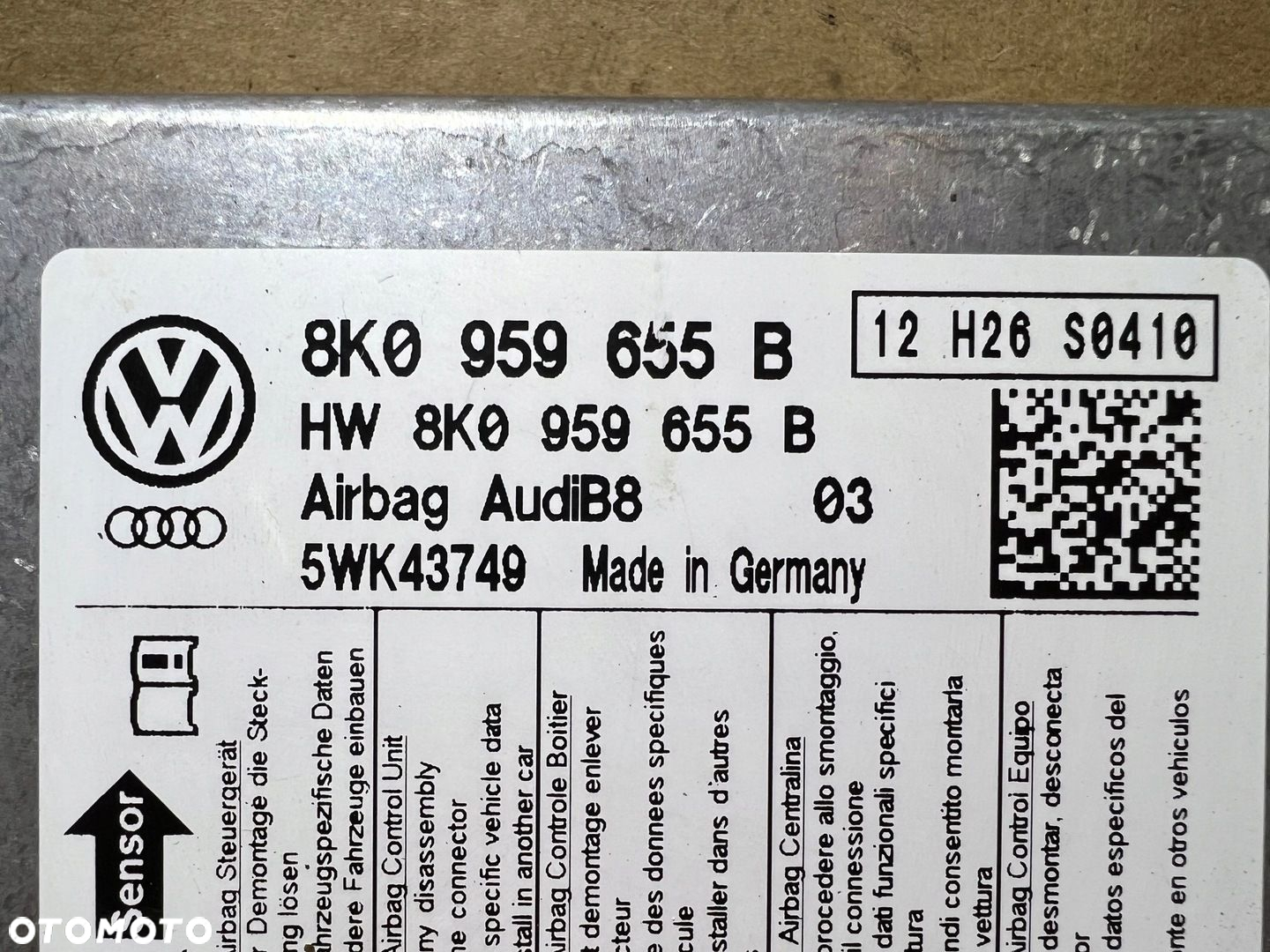 AUDI A5 8T A4 B8 MODUŁ SENSOR AIRBAG 8K9035382B - 4