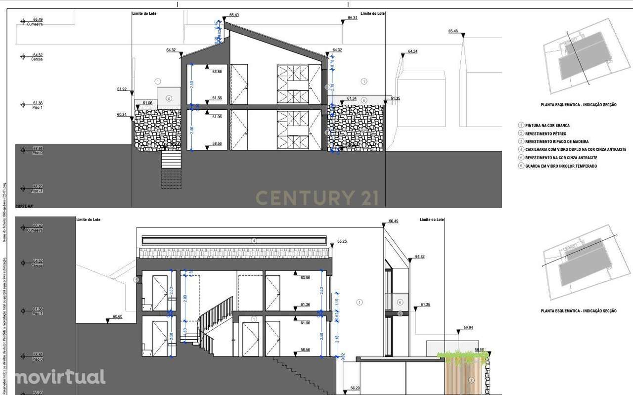 Terreno com casa antiga para reabilitação com projeto aprovado - Grande imagem: 3/5